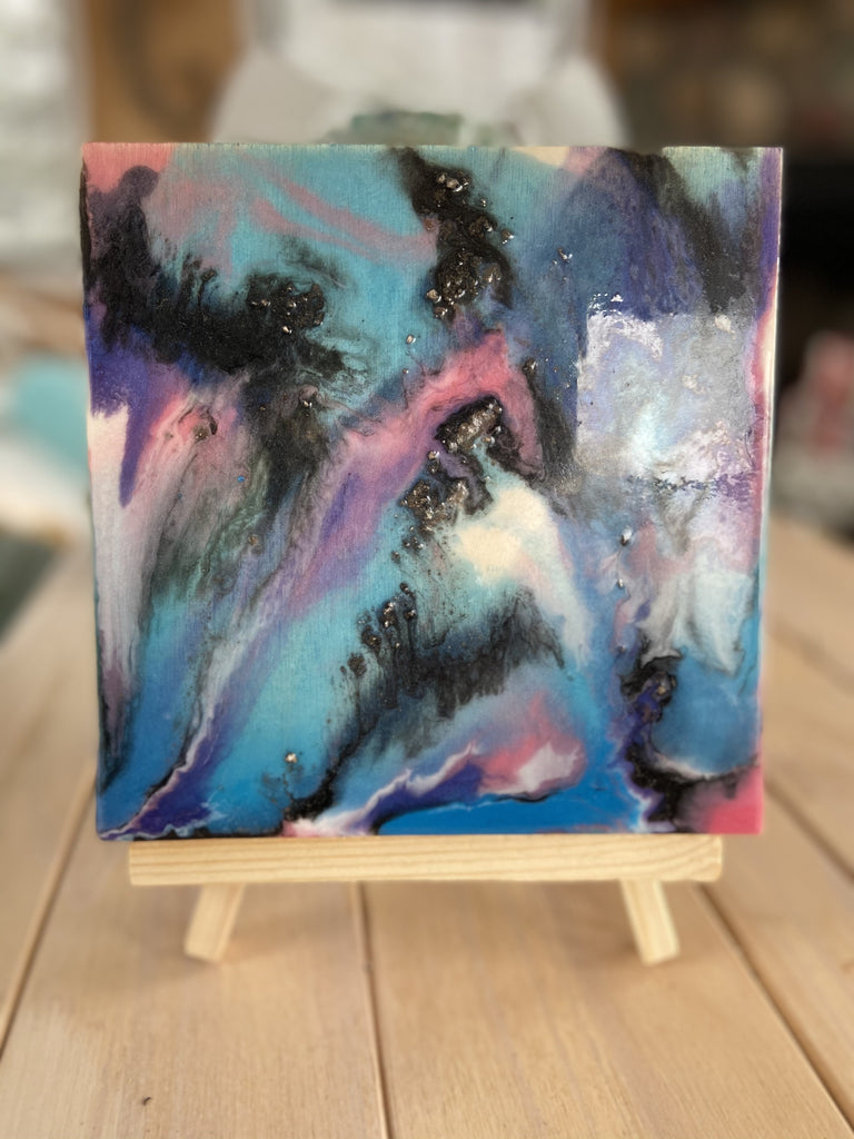 Cremation Ash Resin Art On Canvas