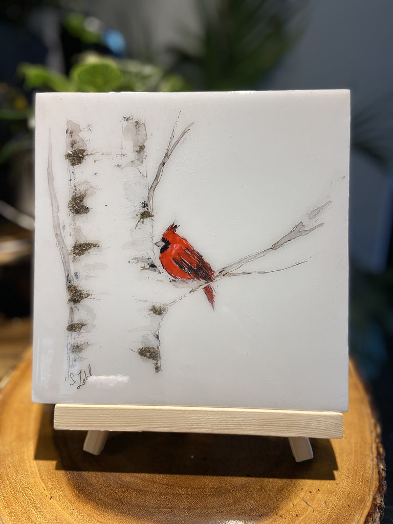 Cremation Ash Resin Art On Canvas